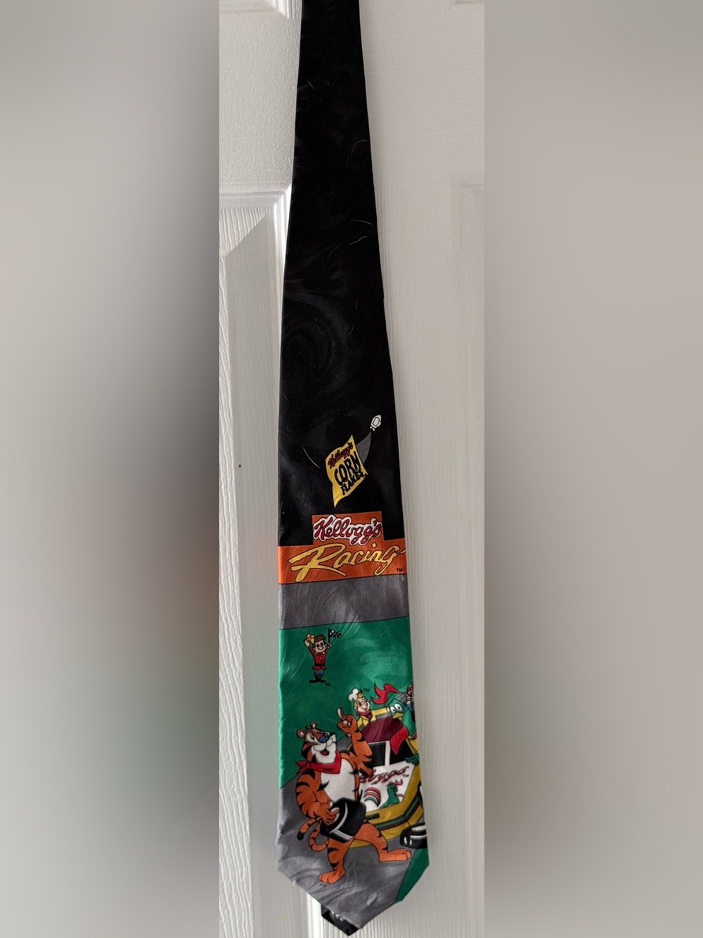 Vintage 1997 Kellogg’s Racing Necktie – Tony the Tiger / Corn Flakes Promo Tie